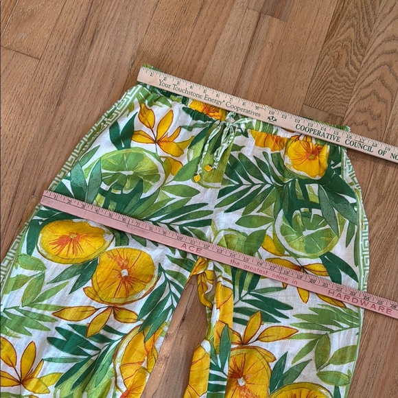 C&C Linen Pants floral women’s size medium - Picture 7 of 11